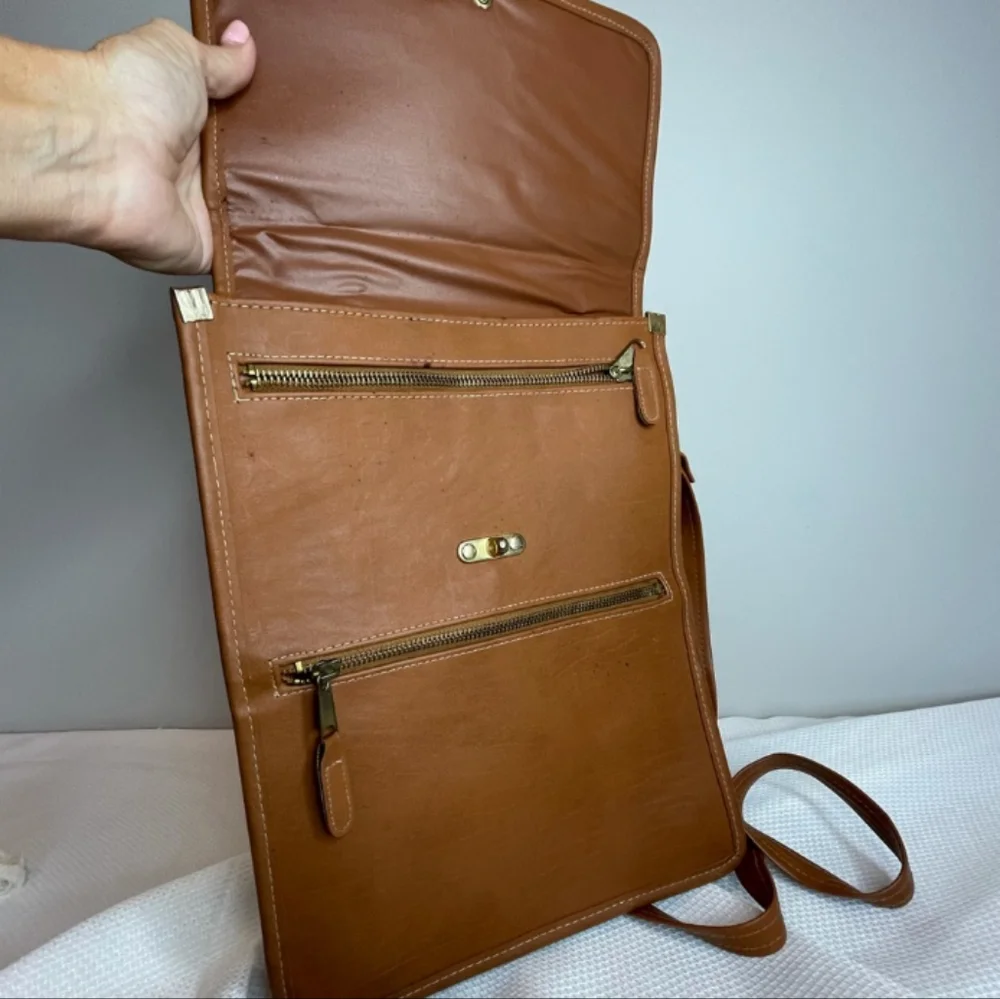 Vintage Monique Leather crossbody satchel